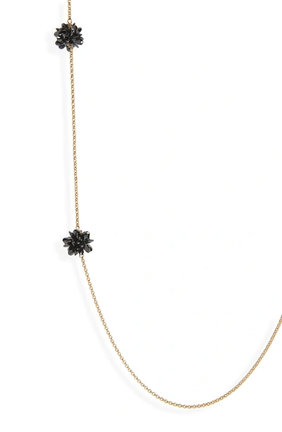 Shop Kate Spade Flying Colors Rock Candy Long Station Necklace In Jet
