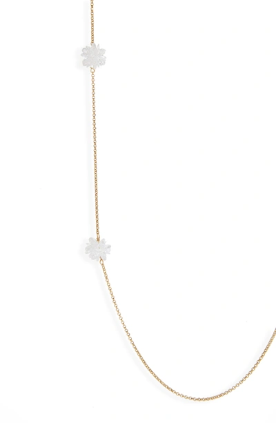 Shop Kate Spade Flying Colors Rock Candy Long Station Necklace In Gold