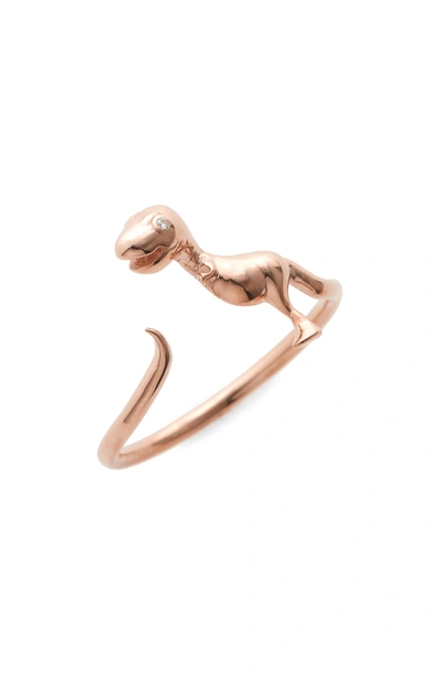 Shop Daniela Villegas X Jurassic Park 25th Anniversary Baby T-rex Ring (nordstrom Exclusive) In Pink Gold