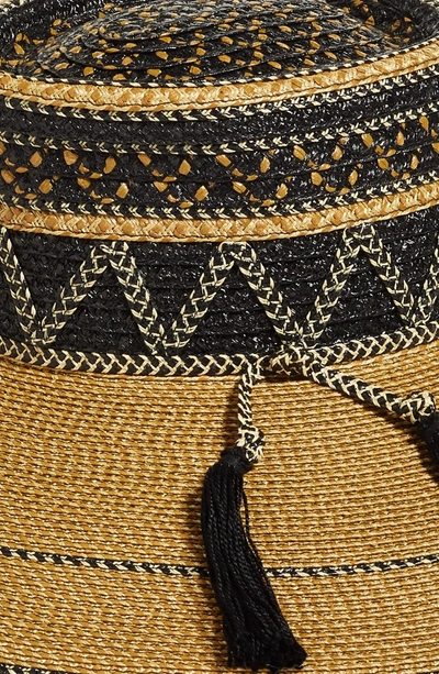 Shop Eric Javits Palermo Squishee Wide Brim Hat - Beige In Natural/ Black Mix