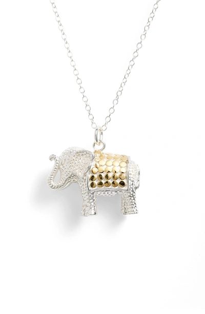 Shop Anna Beck Jewelry That Makes A Difference Elephant Pendant Necklace In Gold/ Silver
