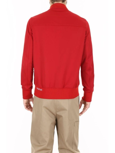 Shop Valentino Sportswear Jacket In Rosso Bianco (red)