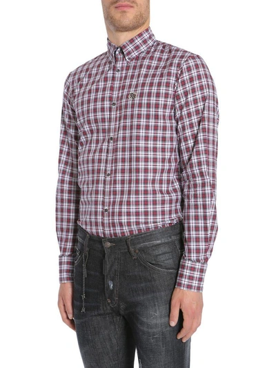Shop Dsquared2 Check Cotton Shirt In Rosso
