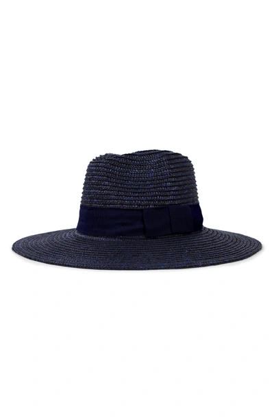 Shop Brixton 'joanna' Straw Hat - Blue In Midnight