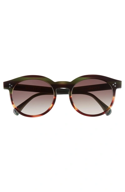 Shop Wildfox Harper Zero 53mm Round Keyhole Sunglasses - Sea Turtle