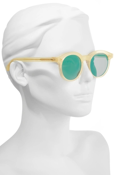 Shop Wildfox Harper Zero 53mm Round Keyhole Sunglasses - Gold Pearl