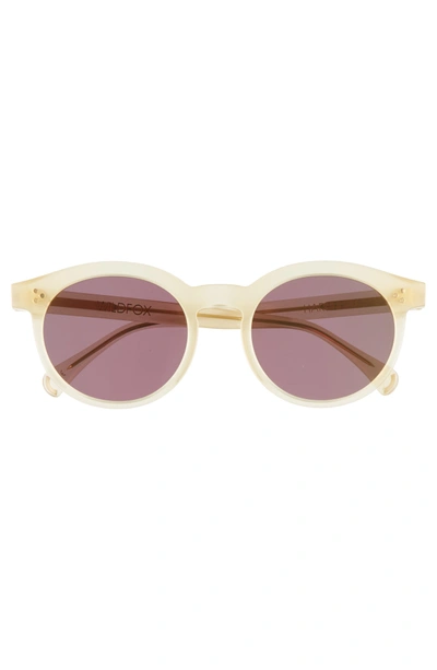 Shop Wildfox Harper Zero 53mm Round Keyhole Sunglasses - Gold Pearl