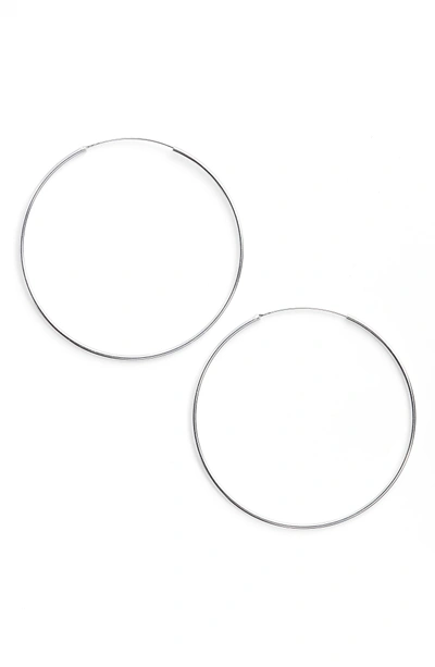 Shop Argento Vivo Endless Hoop Earrings In Silver