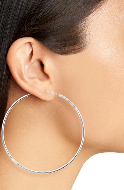 Shop Argento Vivo Endless Hoop Earrings In Silver