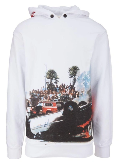 Shop Palm Angels Sweatshirt In Bianco Multicolor