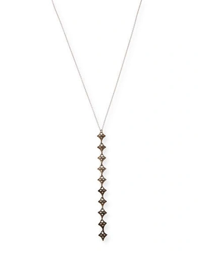 Shop Armenta New World Champagne Diamond Drop Necklace In Silver