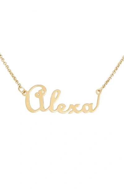 Shop Argento Vivo Personalized Script Name With Heart Necklace (nordstrom Online Exclusive) In Gold