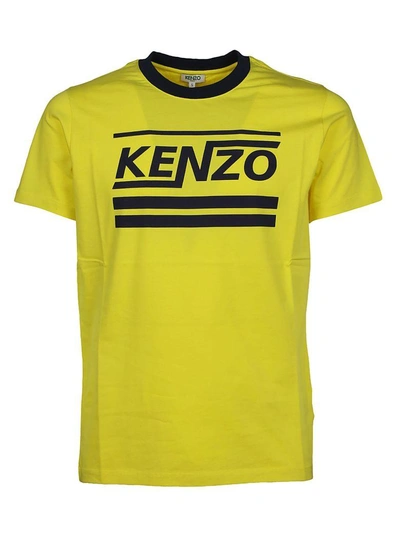 Shop Kenzo Crew Neck Tiger T-shirt In Yellow & Orange