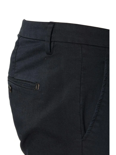 Shop Dondup Stretch Cotton Slim Fit Pants In Black