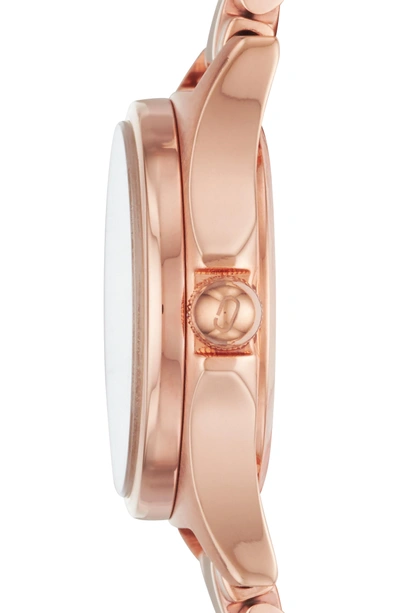 Shop Marc Jacobs Henry Bracelet Watch, 26mm In Rose Gold/ White/ Rose Gold