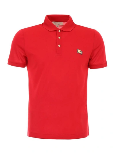 Shop Burberry Talsworth Polo Shirt In Military Redrosso