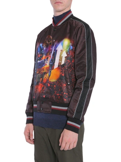 Shop Lanvin Baseball Jacket In Bordeaux