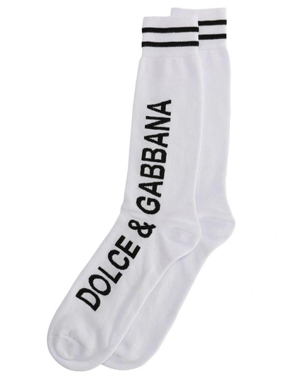 Shop Dolce & Gabbana Sock In White
