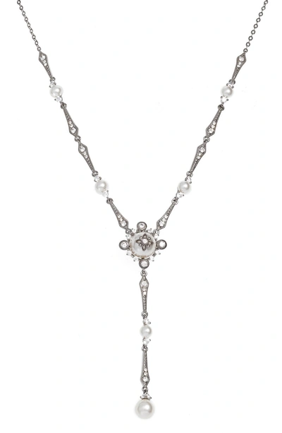 Shop Nadri Crystal Y-necklace In Black