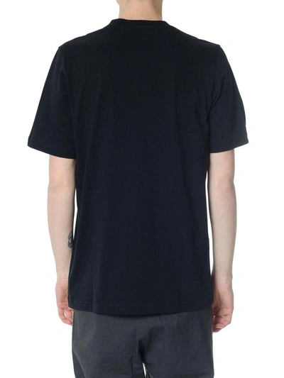Shop Oamc Black Cotton T-shirt With Logo