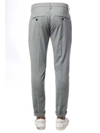 Shop Dondup Gaubert Virgin Wool Trousers In Grey