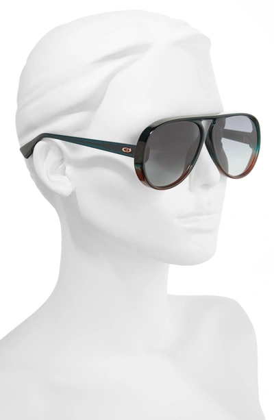 Shop Dior Lia 62mm Oversize Aviator Sunglasses - Green/ Brown