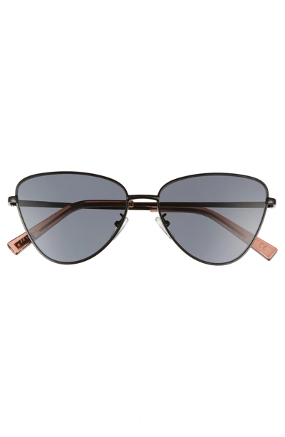Shop Le Specs Echo 56mm Butterfly Sunglasses - Black