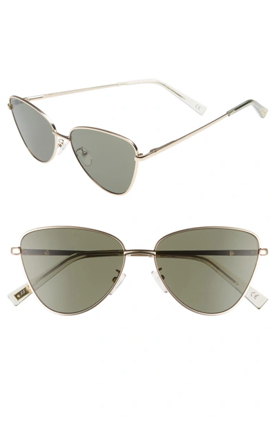 Le Specs Echo 56mm Butterfly Sunglasses - Matte Gold | ModeSens
