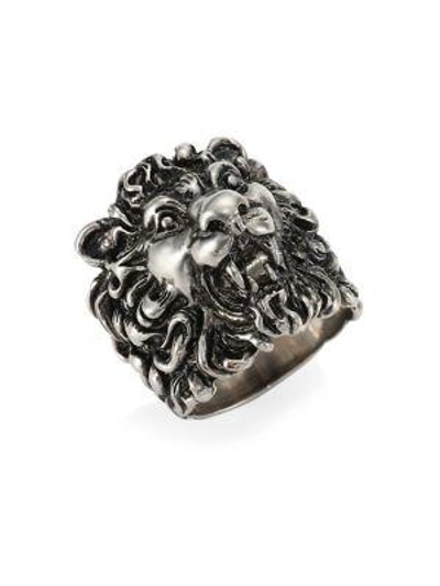 Gucci Lion Head Ring In Silver | ModeSens