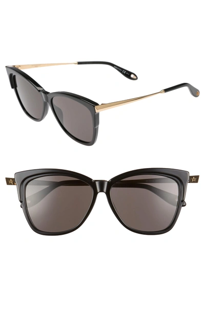 Shop Givenchy 57mm Cat Eye Sunglasses - Black