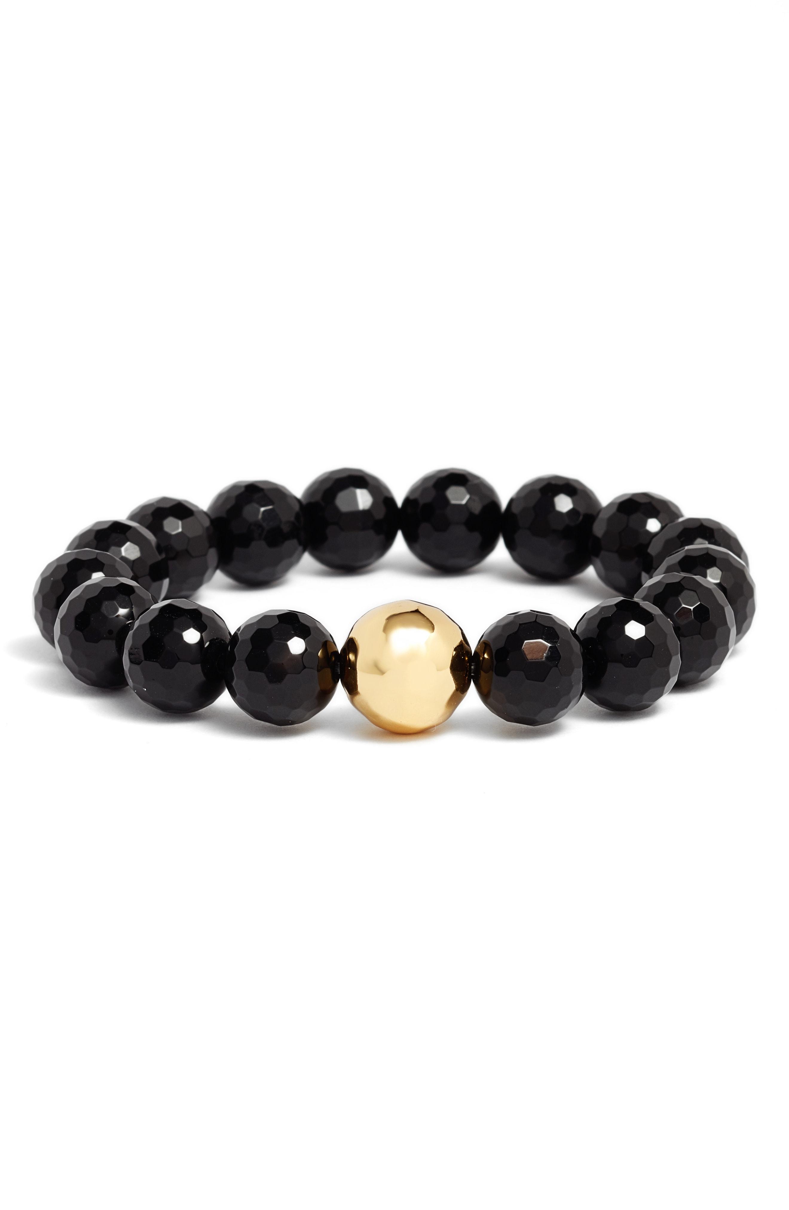 Gorjana Power Gemstone Black Onyx Protection Bracelet In Black Onyx