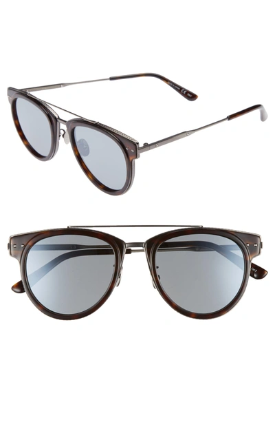 Shop Bottega Veneta 50mm Sunglasses - Avana Brown