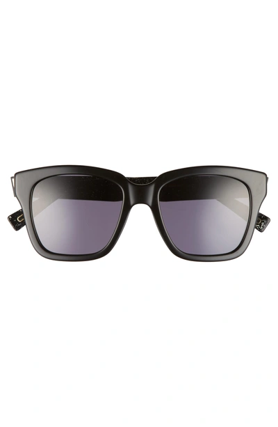 Shop Marc Jacobs 52mm Square Sunglasses - Black Glitter/ Gray Blue