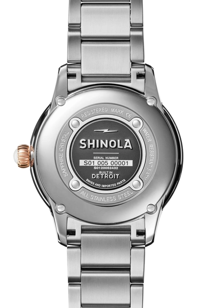 Shop Shinola Gail Bracelet Watch, 36mm In Silver/ Gold