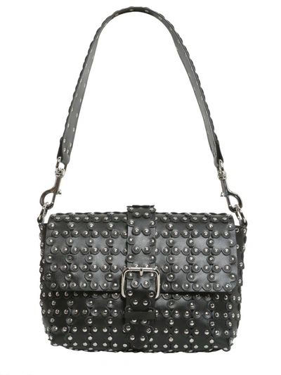 Shop Red Valentino Studded Shoulder Bag In Nero