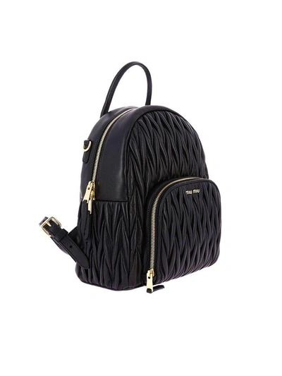 Shop Miu Miu Backpack Shoulder Bag Women  In Black