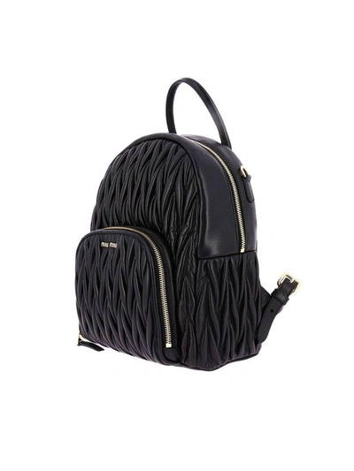 Shop Miu Miu Backpack Shoulder Bag Women  In Black