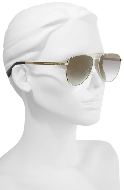 Shop Marc Jacobs 59mm Mirrored Aviator Sunglasses - Light Gold