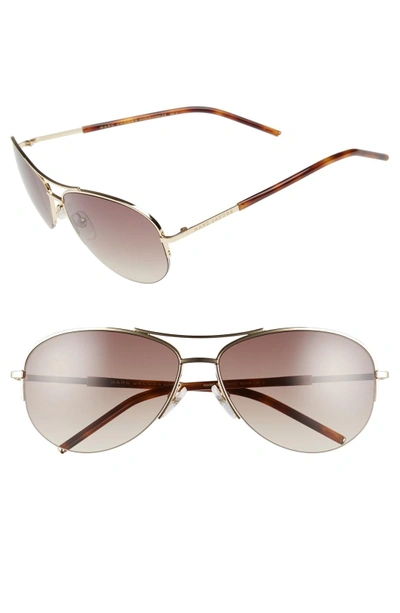 Shop Marc Jacobs 59mm Semi Rimless Sunglasses In Gold