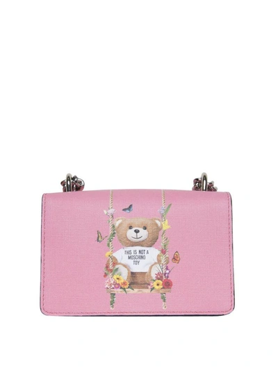 Shop Moschino Teddy Bear Bag In Rosa