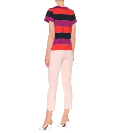 Shop Apc Millbrook Striped Jersey T-shirt In Multicoloured