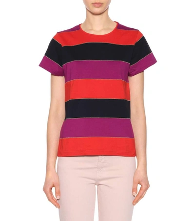 Shop Apc Millbrook Striped Jersey T-shirt In Multicoloured