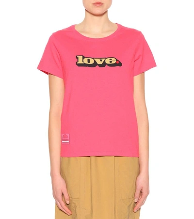 Shop Marc Jacobs Printed Cotton T-shirt In Pink
