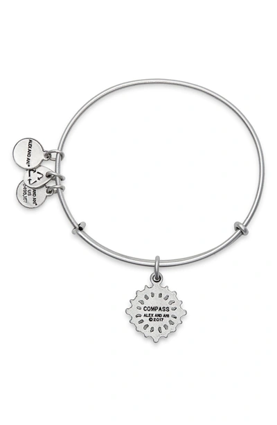 Shop Alex And Ani Compass Adjustable Wire Bangle (nordstrom Exclusive) In Russian Silver