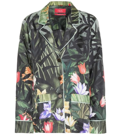 Shop F.r.s For Restless Sleepers Ade Printed Silk Shirt In Multicoloured