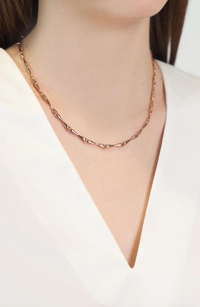 Shop Monica Vinader Nura Reef Chain Necklace In Rose Gold