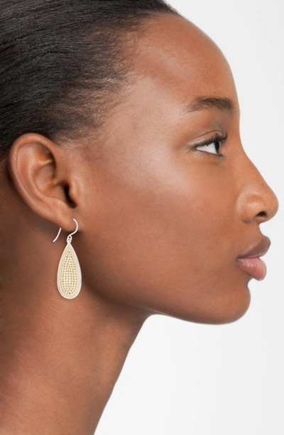 Shop Anna Beck Long Oval Drop Earrings In Gold