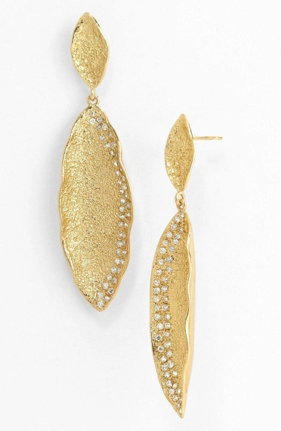 Shop Melinda Maria 'mademoiselle' Pod Drop Earrings In Gold/ Clear