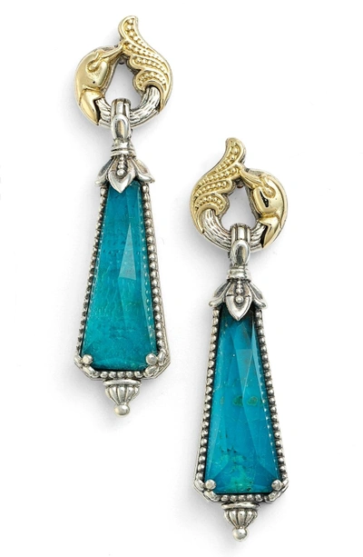 Shop Konstantino 'iliada' Doublet Drop Earrings In Blue/ Green