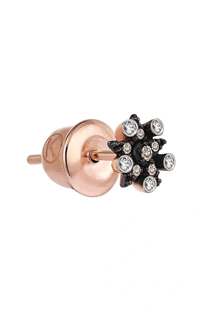 Shop Kismet By Milka Diamond Stud Earring In Rose Gold